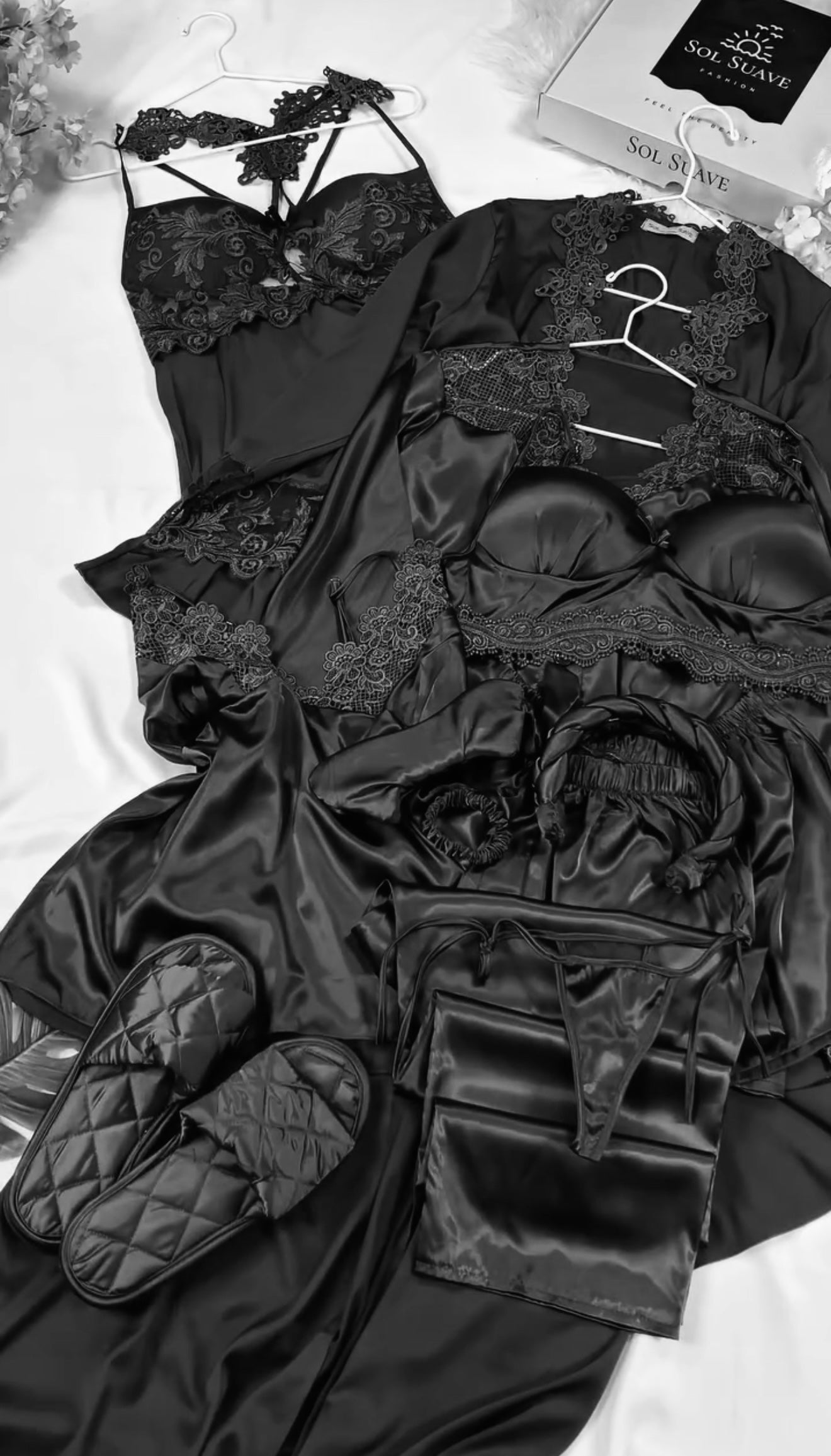 8 Pcs Luxury Imported Silk Nighty Bridal Set